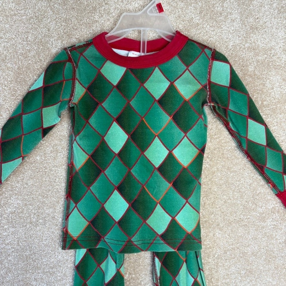 Hanna Andersson Christmas Pajama Set pjs Size 3T 90cm‎ Long Sleeve Pants